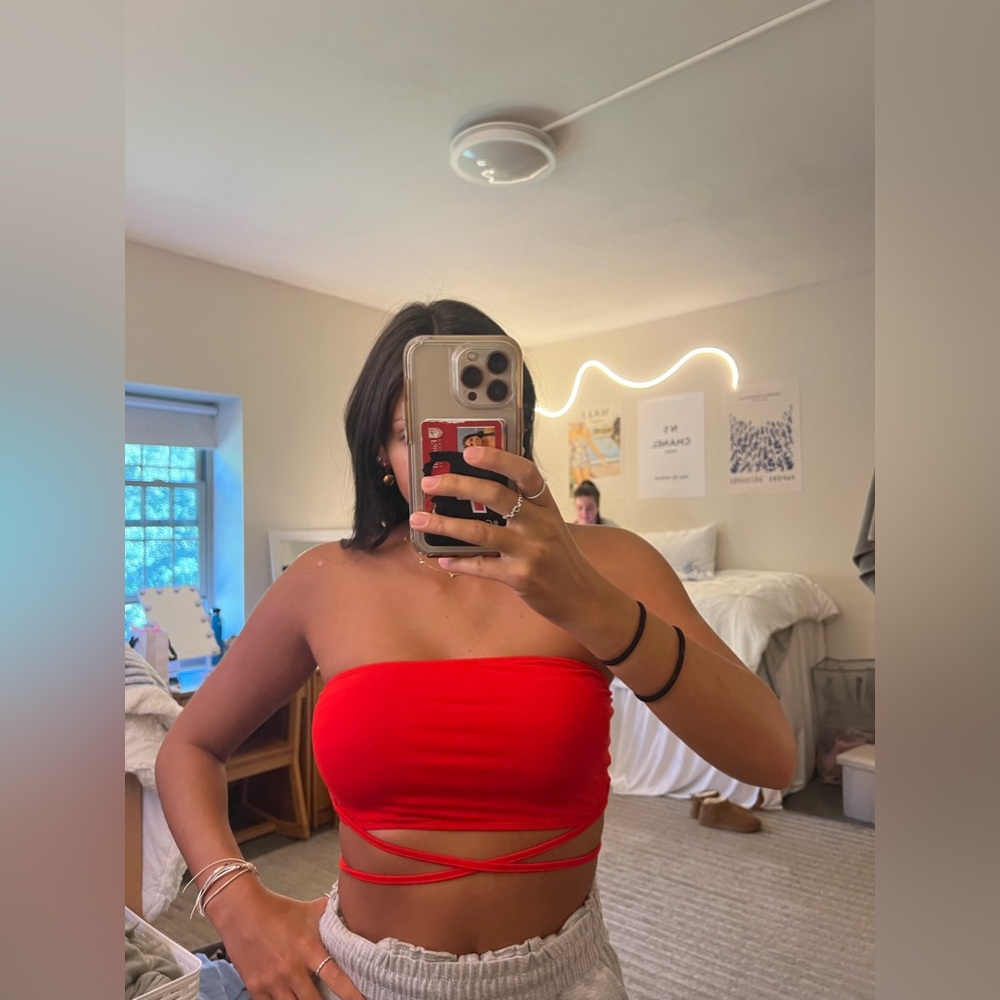 Cute crop top with tie front